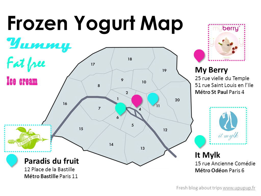 frozen yogurt map paris ice cream low fat
