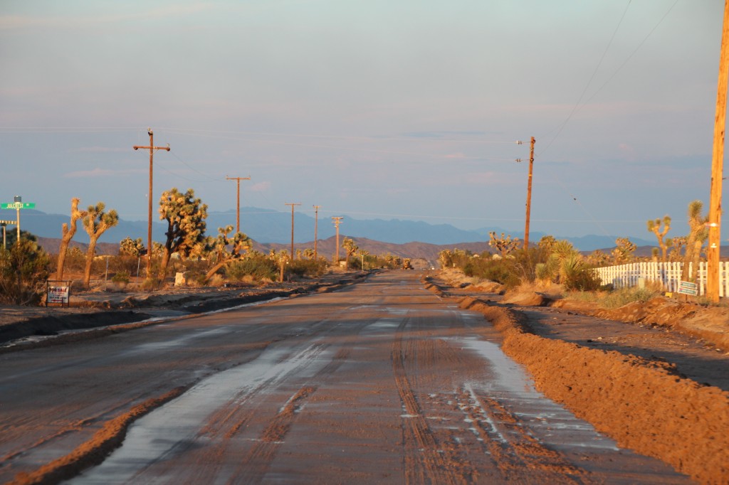 sunset road trip california dream desert yucca valley