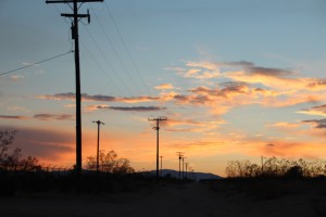 sunset road trip california dream desert joshua valley